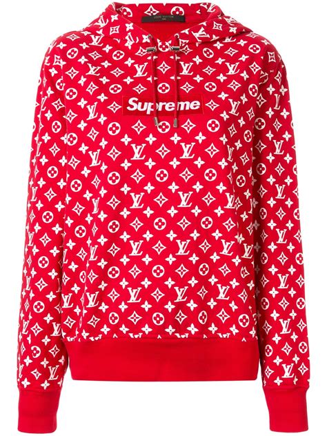 red louis vuitton supreme hoodie|louis vuitton supreme jumper.